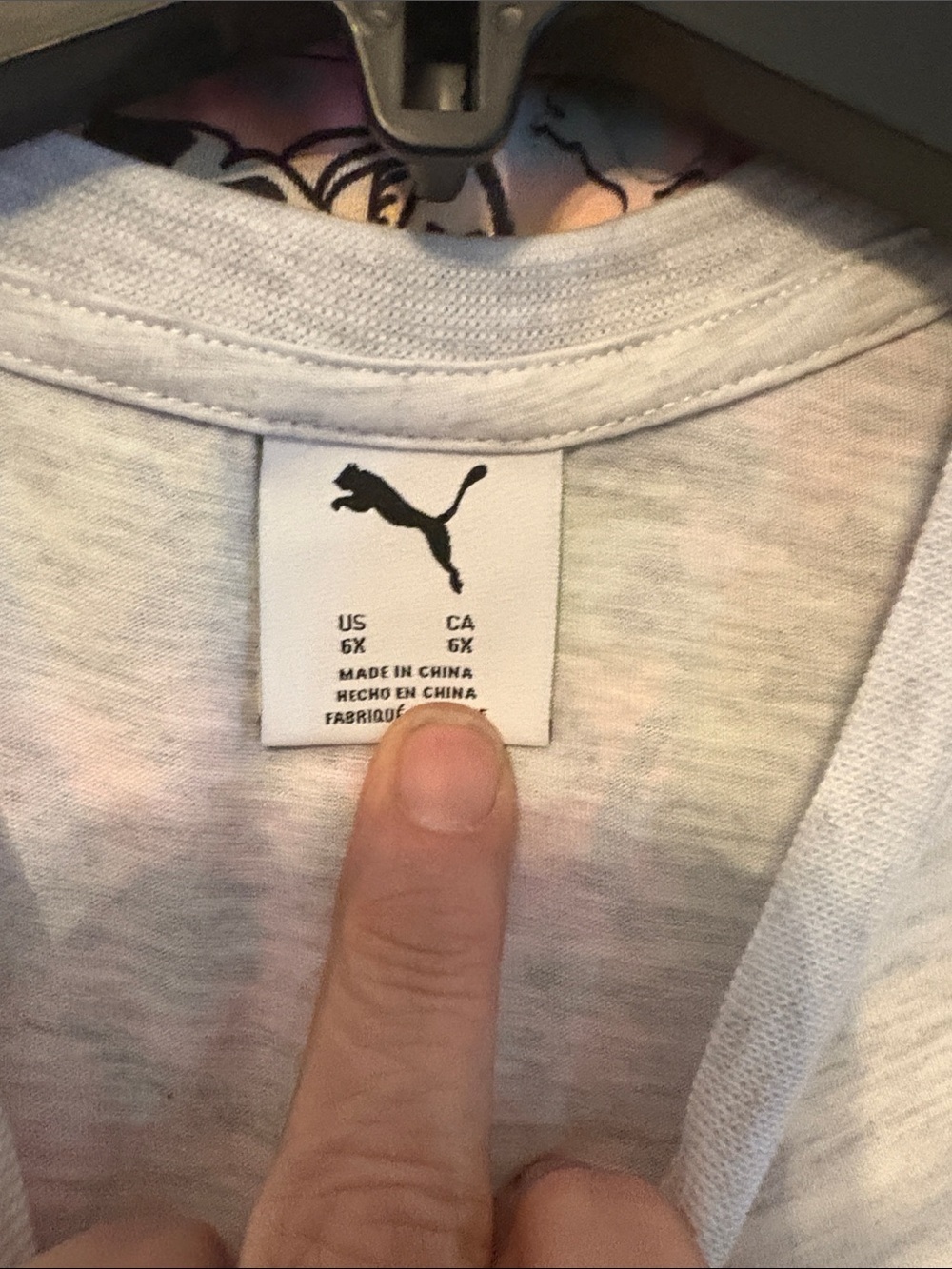 Puma Girls Gray Tee with Neon Heart & Multicolor Neon Leggings - Picture 4 of 5